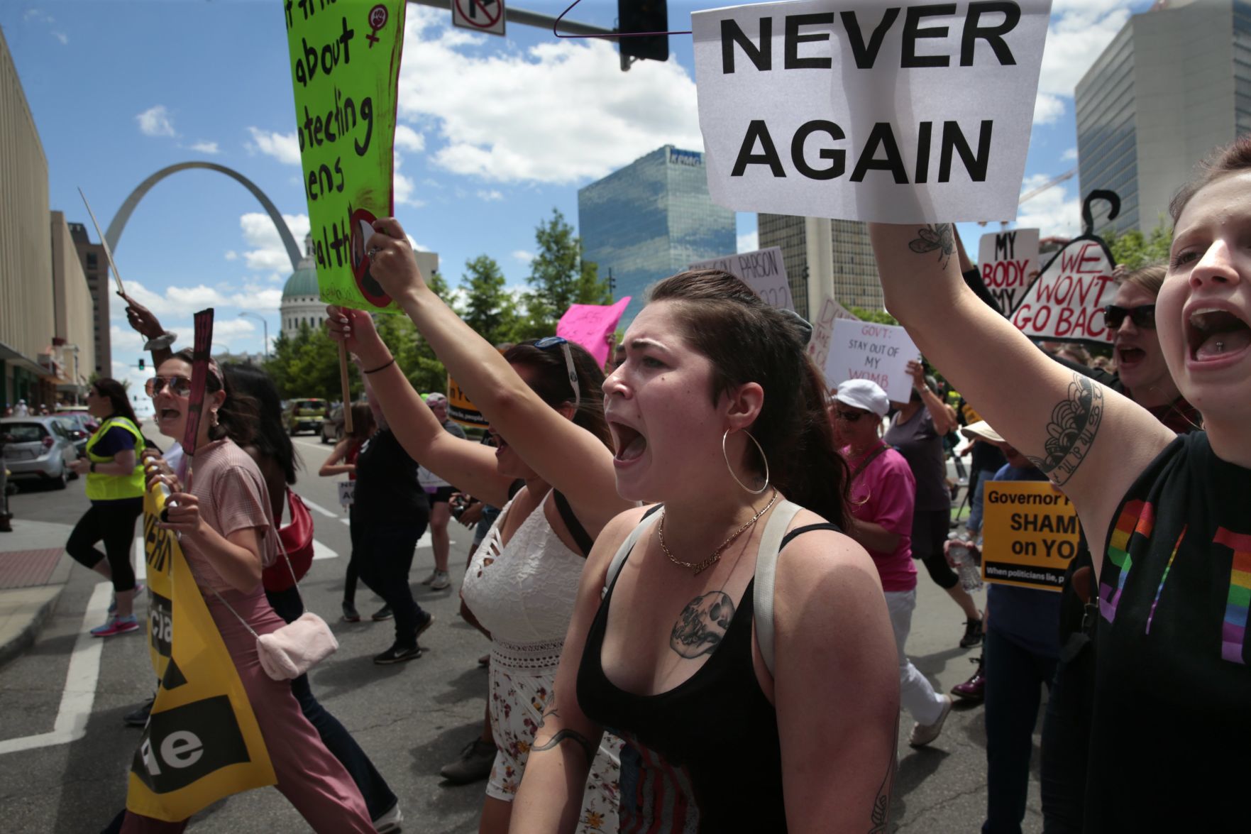 Abortion rights rally results in arrests downtown